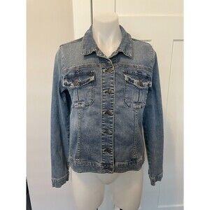KUT FROM THE KLOTH Womens Denim JACKET Long Sleeve BLUE Amelia Size L